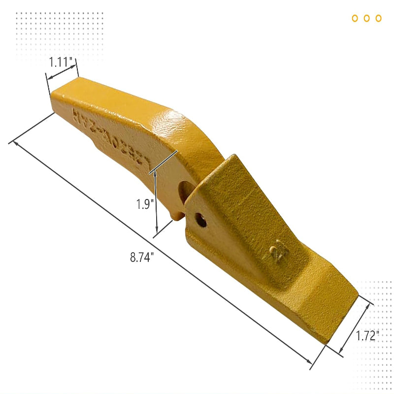 Wear Parts Weld-on Flush Mount 2AH Bucket Shanks + Original Fab 2A Bucket Teeth with Pins, for Mini Excavator & Small Backhoe,Aftermarket Replacement