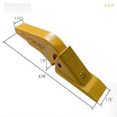 Wear Parts Weld-on Flush Mount 2AH Bucket Shanks + Original Fab 2A Bucket Teeth with Pins, for Mini Excavator & Small Backhoe,Aftermarket Replacement