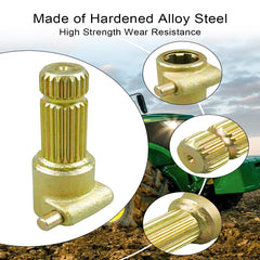 PTO Extender Adaptor 1-3/8" 6-Spline Female × 1-3/8" 21-Spline Male,70HP Tractor Shaft Adapter Link Quick Connect Push-Pin,Hardened Alloy Steel