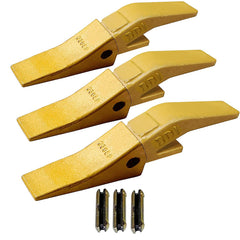 U43792 Weld-On Bucket Tooth Adapter + 23/230 Bucket Teeth with TF23P Flex Pins, for Skid Steer & Excavator,Aftermarket Replacement