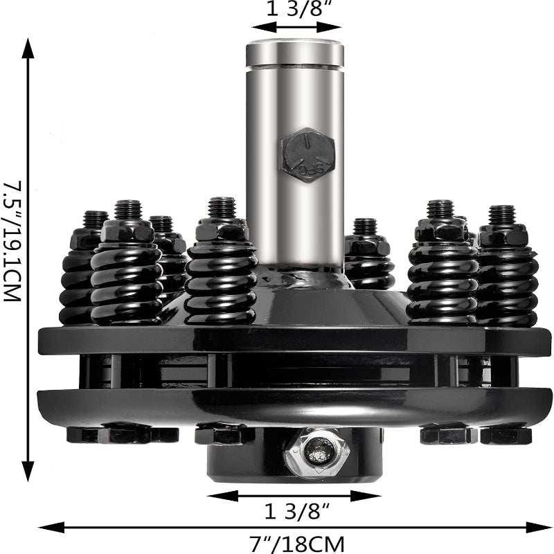 PTO Shaft 1 3/8 Inch Series 4 39 to 55 Inch with Slip Clutch 6 Spline Tractor End Round Implement End 35HP PTO Driveline Shaft for Bush Hog Finish Mower Rotary Cutter