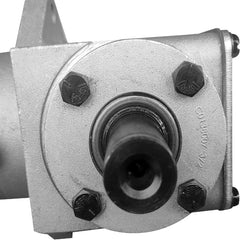 Mower Deck Gearbox 390024 CCW Right Angle Replacement for Grasshopper Front-Mount Commercial Mowers 44/48/52/61" Decks 1984-2003,Cast Iron Bevel Gearbox
