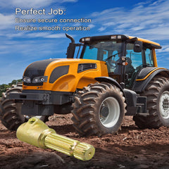 PTO Extender Adaptor 1-3/8" 6-Spline Female × 1-3/8" 21-Spline Male,70HP Tractor Shaft Adapter Link Quick Connect Push-Pin,Hardened Alloy Steel