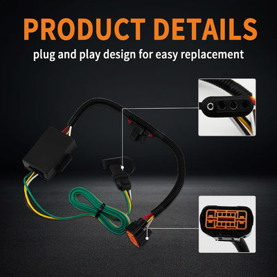 Arnés de cableado para remolque de 4 vías 56420 compatible con Hyundai Santa Fe (2019-2023), Palisade (2020-2022), Santa Cruz (2022-2024), Tucson (2022-2023), Kia Telluride (2020-2022) y Carnival (2022-2024).
