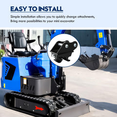 Mini Excavator Quick Coupler 25mm 0.8-3 Ton - Alloy Steel Quick Hitch for Bucket Swap (Universal Fit)
