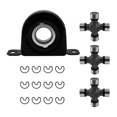 Rear Drive Shaft Carrier Bearing & U-Joint Kit Fit for 1999-2010 Ford F-250 F-350 Super Duty 4WD/ RWD – for 7.3L/6.0L Power Stroke & 6.8L V10, Replaces HB210866-1X, 5-160X