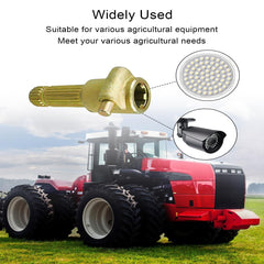 PTO Extender Adaptor 1-3/8" 6-Spline Female × 1-3/8" 21-Spline Male,70HP Tractor Shaft Adapter Link Quick Connect Push-Pin,Hardened Alloy Steel