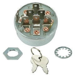 4 Position 7 Terminal Ignition Switch With 2 Keys 725-1717 925-1717 33-383 140301 532140301 for MTD Cub Cadet White Outdoor Poulan Husqvarna Jonsered Tractor