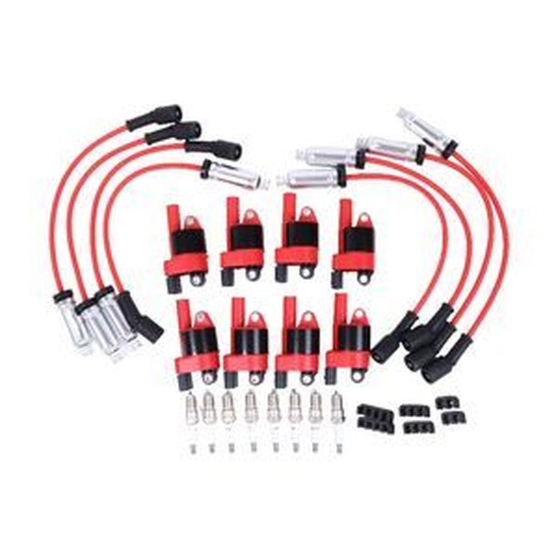 8 Sets Ignition Coil Spark Plug Wire 1788407 D514A for Chevrolet/GMC/Cadillac Trucks