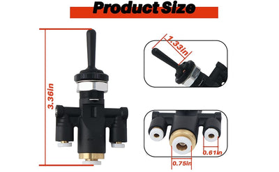 size of 818-0007-000 Air Window Toggle Valve Switch