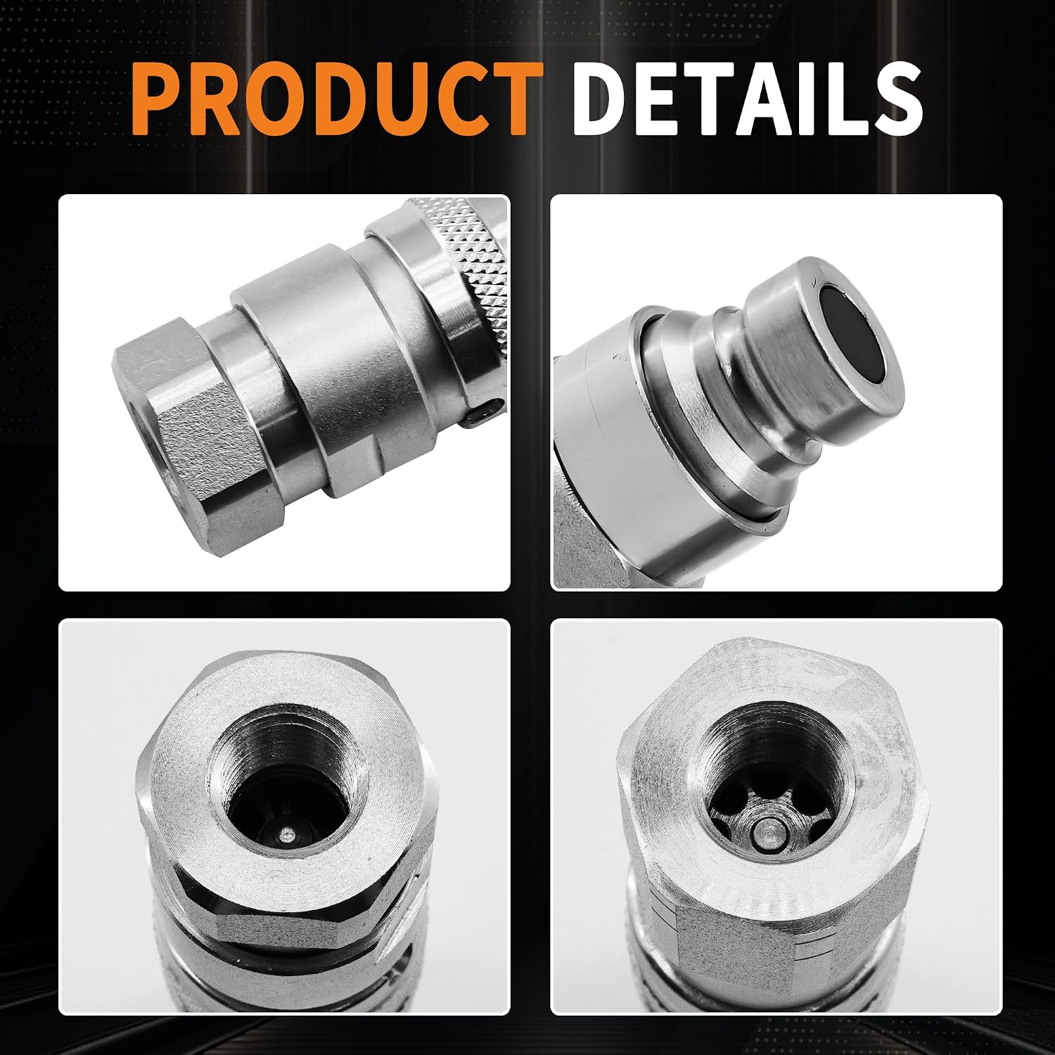 1/4" Body X 1/4" NPT Hydraulic Quick Disconnect Coupler Set buymachineryparts