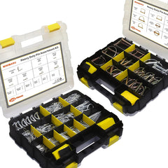380 Pcs Heavy Duty Pin Kit-Hitch,Lynch,R-Clips,Hair&PTO Pins for Trucks,Trailers,Tractors,Mowers,3-Point Accessories,Zinc Plated Assortment