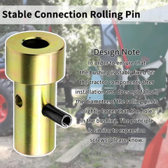 TK95029 Cat 1 Quick Hitch Bushings Kit 1-3/8" x 1-7/16" with 4 Pins & Linch Pins for 3-Point Hitch Adapter (2 Pairs)
