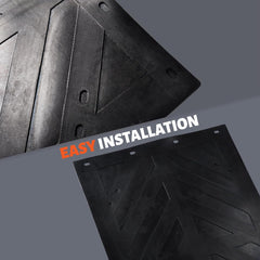 24x30 Inch Rubber Mud Flaps for Semi Trucks & Tractors - 2 Pcs Universal Heavy Duty Mudflap Set, Black (1/4" Thick)