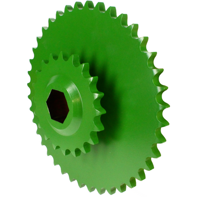 AE39652 Roda dentada dupla para John Deere 530 535 430 435 330 335 375 385