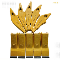 Wear Parts Weld-on Flush Mount 2AH Bucket Shanks + Original Fab 2A Bucket Teeth with Pins, for Mini Excavator & Small Backhoe,Aftermarket Replacement