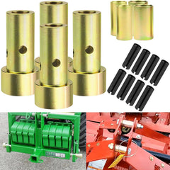 TK95029 Cat 1 Quick Hitch Bushings Kit 1-3/8" x 1-7/16" with 4 Pins & Linch Pins for 3-Point Hitch Adapter (2 Pairs)