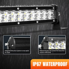 15 Inch 108W Dual Row Slim LED Light Bar, Spot Beam, IP67 Waterproof, 12V/24V for Truck, ATV, UTV, Excavator, Tractor | Off-Road Work Light