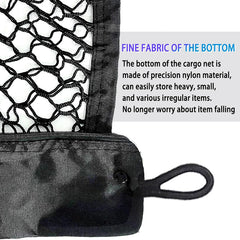 Envelope Style Cargo Net Compatible with Ford F150 F250 F350 (2013-2026) - Double-Layer Trunk Tailgate Cargo Netting with Leak-Proof Bottom