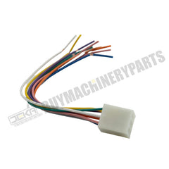 Arnés de cableado con enchufe macho de 9 pines para radio estéreo de tractor Kubota