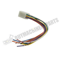 Arnés de cableado con enchufe macho de 9 pines para radio estéreo de tractor Kubota