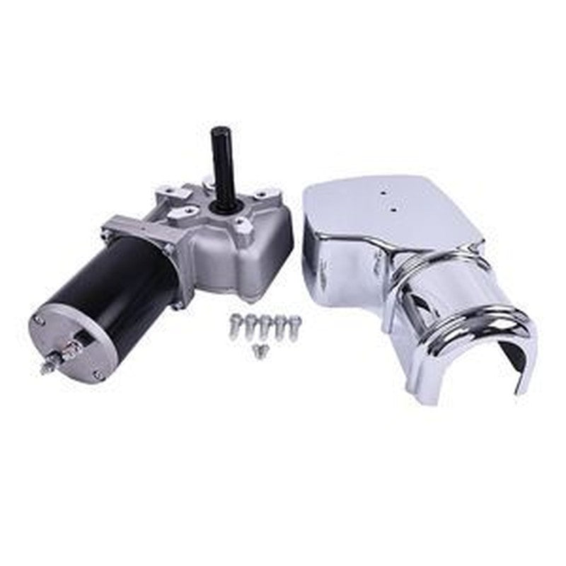 12V 0.8HP 40RPM Dump Truck Roll Tarp Motor Chrome Cover