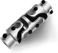 9/16" -26 Spline X 3/4" DD Chrome Double U Joint Steering Universal Joint DOUBLE U Joint Shaft,Total Length: 5-1/8"