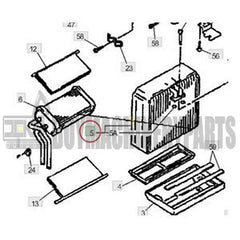 A/C Evaporator 4469056 for John Deere Engine 4045 6125 Excavator 120C 160C 180 450CLC 450DLC 600C 650DLC 800C 850DLC