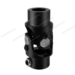 3/4" Round X 3/4" DD Black Powder Coated Steering Shaft U Joint Column Coupling