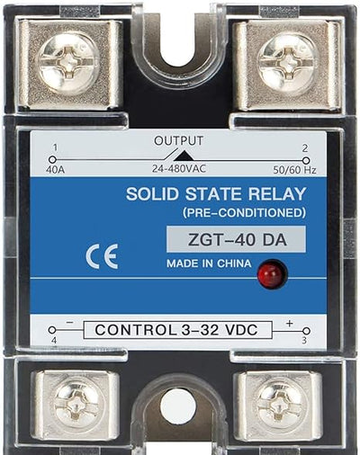 DC-AC 25A 3-32VDC 40-480VAC Solid State Relay SSR With Heatsink D4825D for Crydom