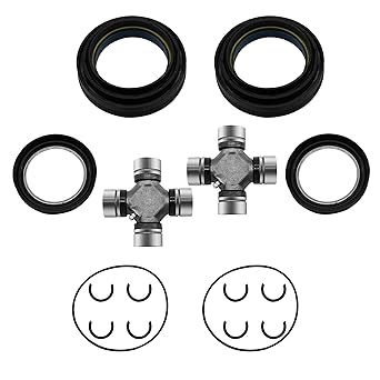 Front Axle Seal & U-Joint Kit Fit for 1998-2005 Ford F250/F350/F450/F550 Super Duty & Excursion with Dana 50/60, Replaces 2002692, 50381, 50491, SPL55-4X