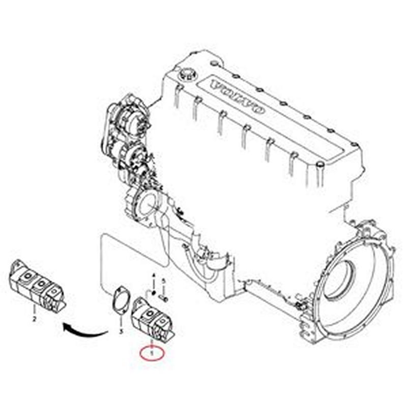 Gear Pump 14561970 for Volvo Excavator EC460B EC460C