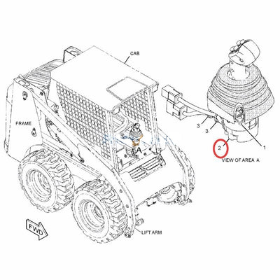Joystick Control 269-0265 for Caterpillar CAT Skid Steer Loader 236D 242D 246C 262C 277C 279D 299C