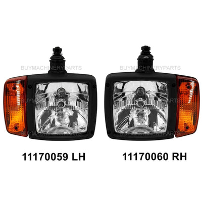 LH RH Headlamp Set 11170059 11170060 For Volvo G900 L60E L70E L90E L110E L120E