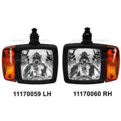 LH RH Headlamp Set 11170059 11170060 For Volvo G900 L60E L70E L90E L110E L120E