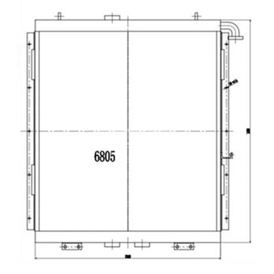 Oil Cooler 4397908 for Hitachi Excavator EX750-5