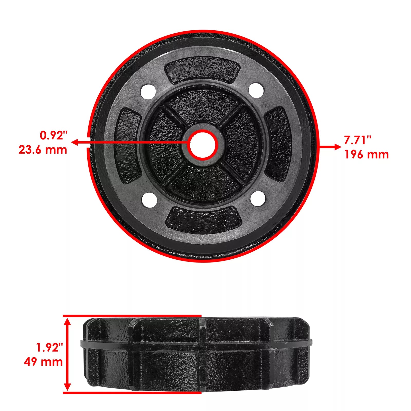Rear Brake Drum 41038-1226 for Kawasaki ATV Mule 2010 2020 2030 2500 2510 2520