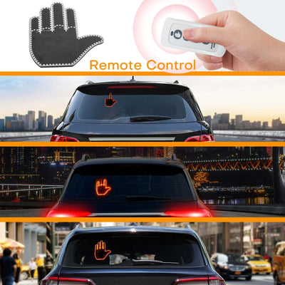 Funny Car Finger Light with Remote, Road Rage Signs Middle Finger Gesture Light - Buymachineryparts