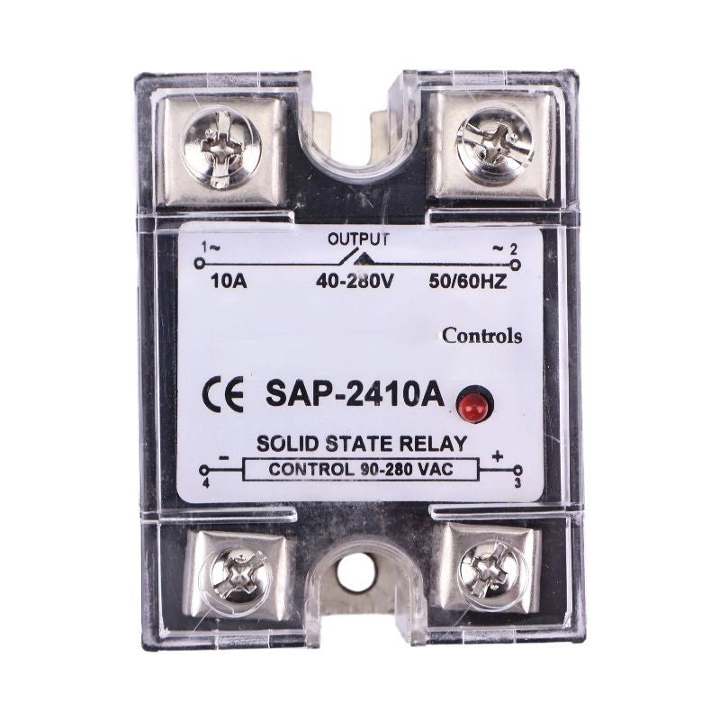 SSR AC-AC 10A 90-280VAC 24-280VAC Solid State Relay D2410DA for Crydom