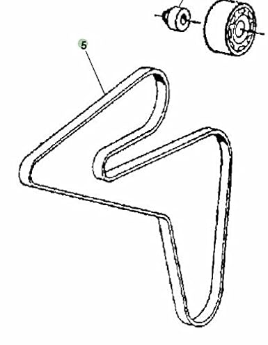 V-Belt R123436 R123442 for John Deere Engine 4045 6068 Loader 310E 310K 310L 310SL 315SK 325SL 410K