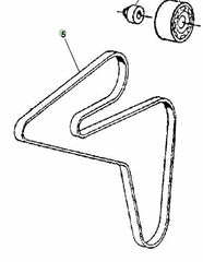 V-Belt R123436 R123442 for John Deere Engine 4045 6068 Loader 310E 310K 310L 310SL 315SK 325SL 410K