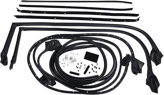 Weatherstrip Seal Kit Door Window Sweep Roofrail Trunk ‎AM-801002277 for Chevrolet 1970-1981 Camaro with Decor Trim Pontiac Firebird with Decor Trim