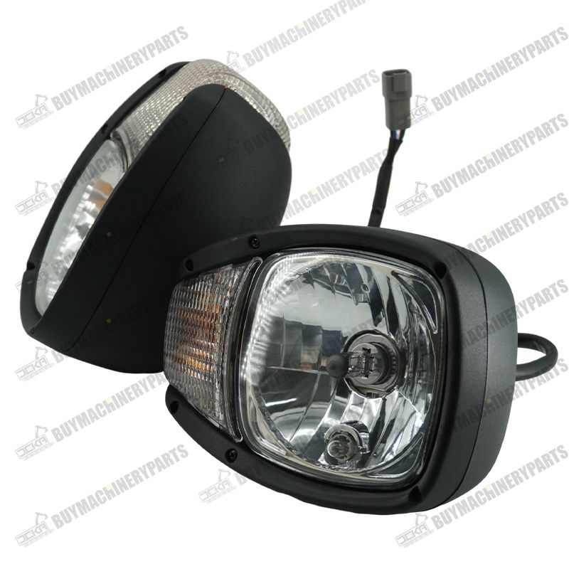 A Pair 12V Headlight 195-0192 195-0191 for Caterpillar CAT Engine 3054C 3044C C4.4 3054 Loader 906H 907H 908H