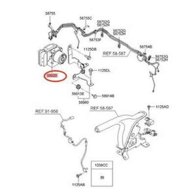 ABS Brake Pump Module 58920-2E300 for 2004-2009 Hyundai Tucson