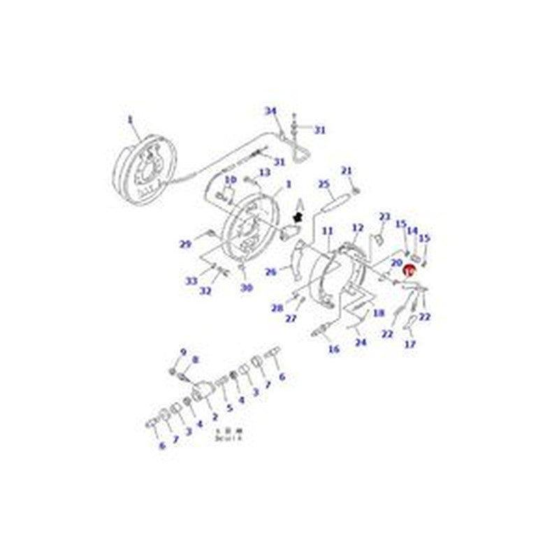Adjuster Cable 3EA-30-11330 for Komatsu FD10-15, FD10C-17, FG14-15 buymachineryparts