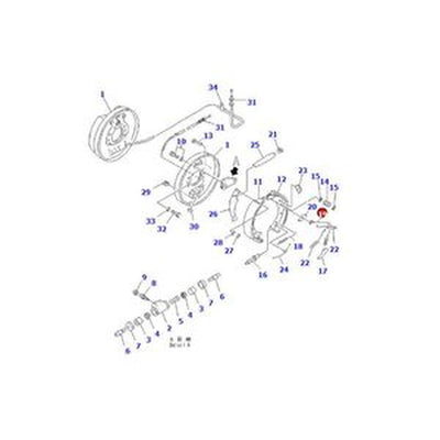 Adjuster Cable 3EA-30-11330 for Komatsu FD10-15, FD10C-17, FG14-15