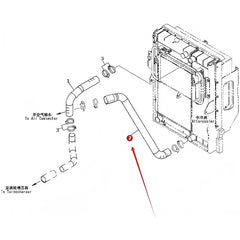 Aftercooler Hose 423-03-D1730 for Komatsu Wheel Loader WA380-6