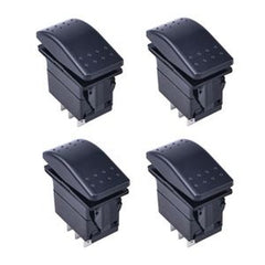 Aftermarket 4-Piece Rocker Switch 6pin 20A 12V for Vehicle Motorcycle