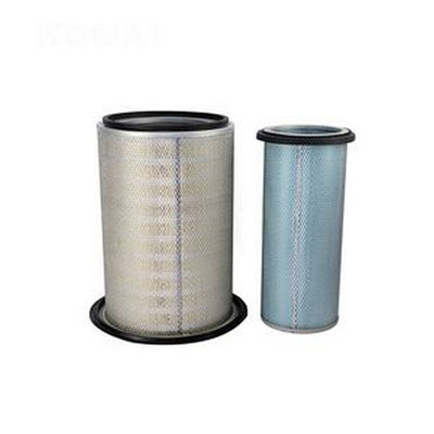 1 Set Air Filter 6128-81-7042 for Komatsu Engine 6D140-1 6D170-1 Excavator PC1600-1 PC1800-6 PC650-5 PC710-5 PC800-6