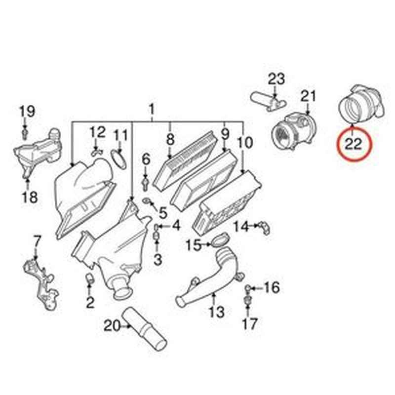 Intake Air Filter Hose 13541703726 for BMW 528i 1997-1998